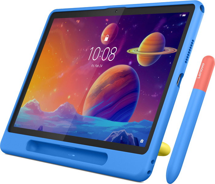 Lenovo Tab 64GB Wifi Grijs met Kids Cover en Stylus accessoire