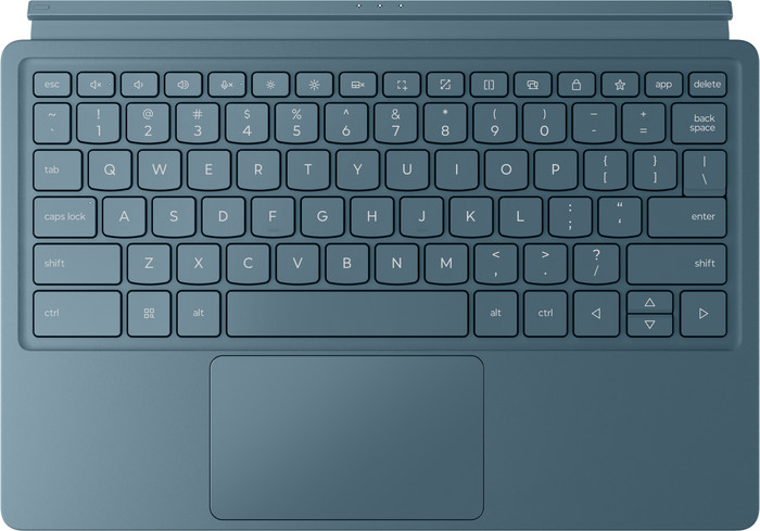 Lenovo Yoga Tab Plus 256GB Wifi Blauw met Stylus en Toetsenbordhoes AZERTY bovenkant