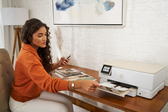 HP ENVY Photo Inspire 7224e + 1 set extra cartridges product in gebruik