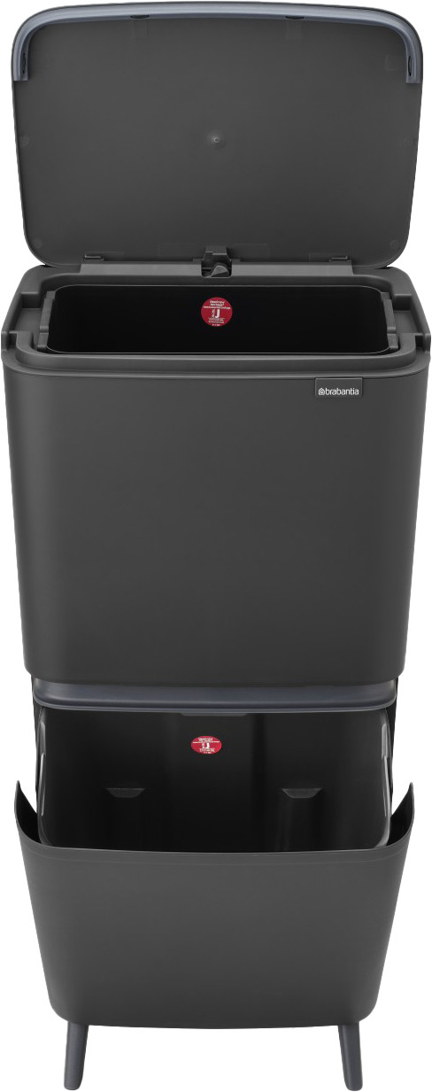Brabantia SortUp Recycle Hi afvalemmer 25+10+10L Grijs detail