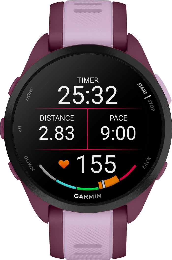 Garmin Forerunner 165 Music Purple front