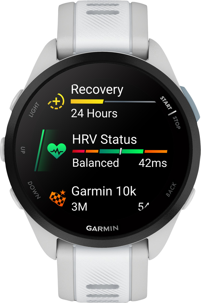 Garmin Forerunner 165 Music Gray/White front
