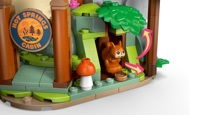 LEGO Friends Gezellige Boshut in de Herfst 42705 product in gebruik