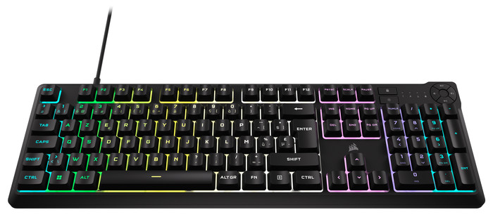 CORSAIR K55 Core RGB Gaming Keyboard AZERTY front