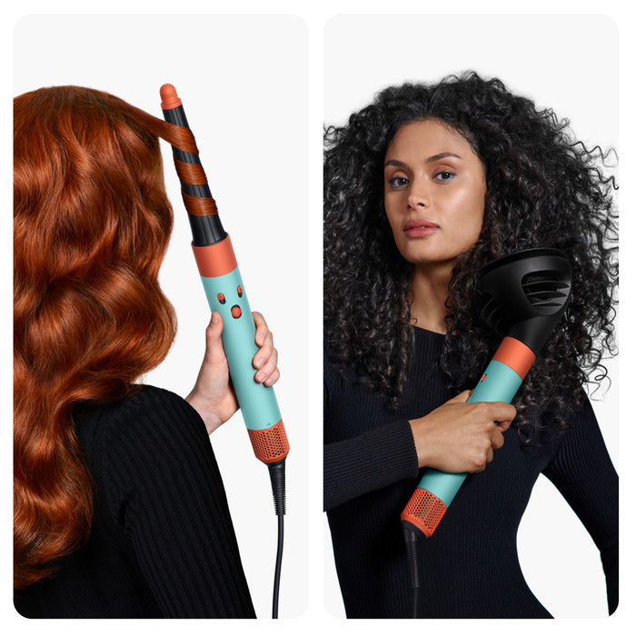 Dyson Airwrap i.d. Curly + Coily Céramique Patinée/Topaze produit à l'usage