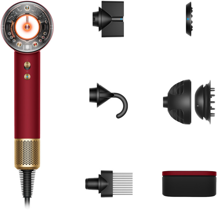 Dyson Supersonic Nural Red Velvet/Or accessoire