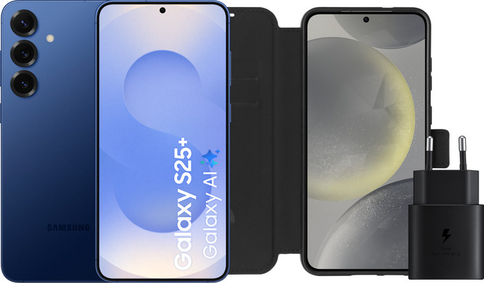 Samsung Galaxy S25 Plus 256GB Dark Blue 5G + Accessory Pack Main Image