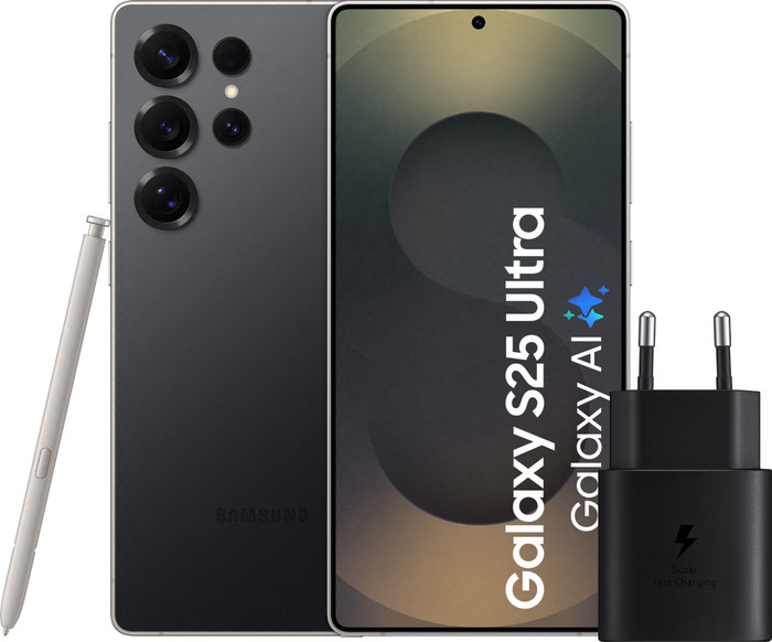 Samsung Galaxy S25 Ultra 512 Go Noir 5G + Samsung Chargeur 25 Watts Noir Main Image