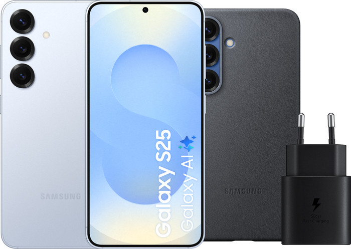 Samsung Galaxy S25 128GB Lichtblauw 5G + Accessoirepakket Main Image