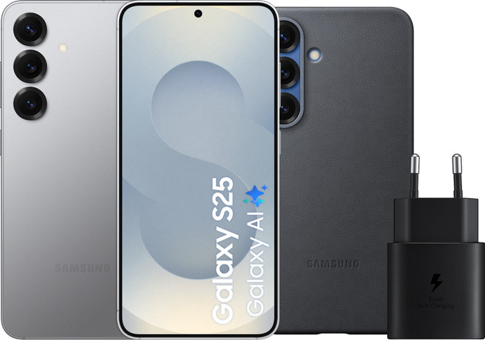 Samsung Galaxy S25 256 Go Argent 5G + Pack d'Accessoires Main Image