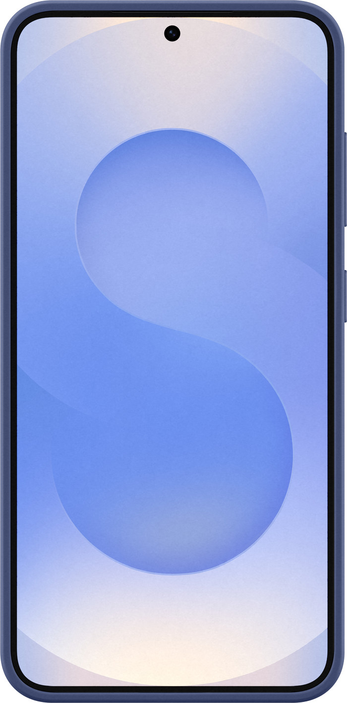 Samsung Galaxy S25 Siliconen Back Cover Blauw voorkant