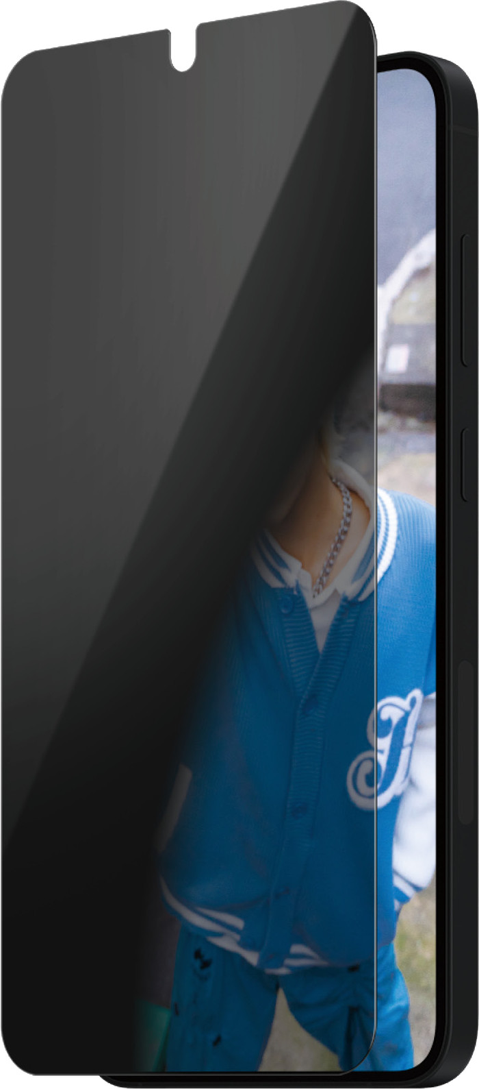 PanzerGlass Ultra-Wide Fit Samsung Galaxy S25 Plus Privacy Screenprotector Glas detail