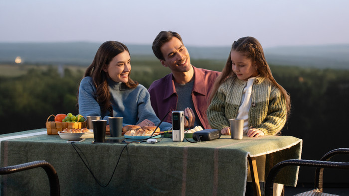 Anker Power Bank 25,000mAh with Fast Charging Black product in use