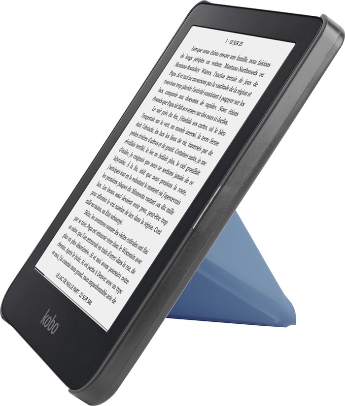 BlueBuilt Kobo Clara BW / Colour Book Case Blauw detail