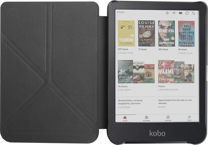 BlueBuilt Kobo Clara BW / Colour Book Case Blauw voorkant