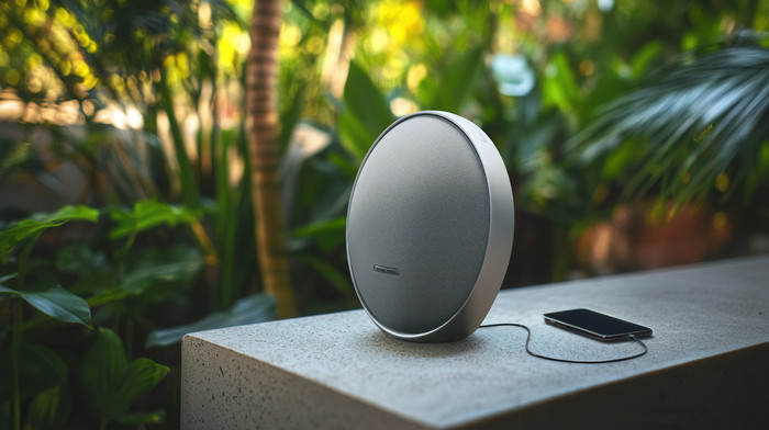 Harman Kardon Onyx Studio 9 Grijs product in gebruik