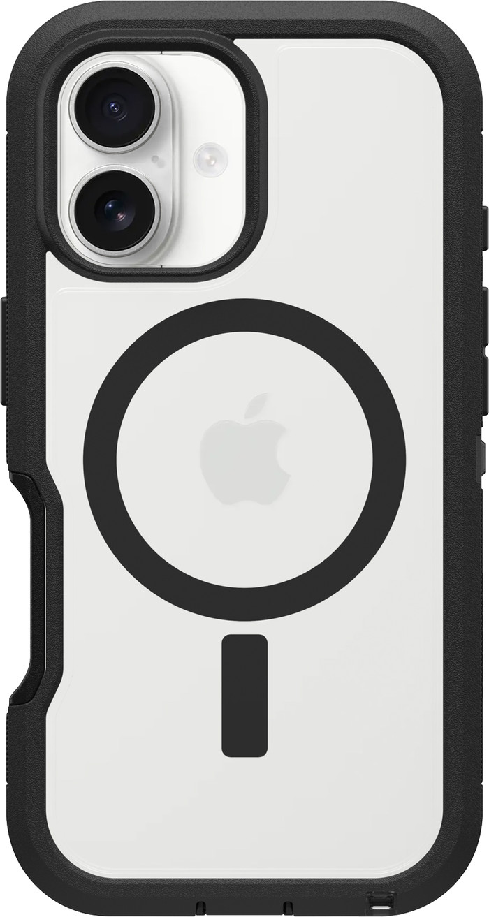 OtterBox Defender XT iPhone 16 Back Cover with MagSafe Magnet Transparent with Black Belt Main Image