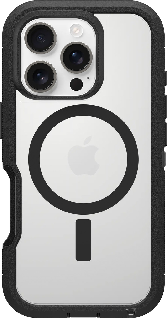 OtterBox Defender XT iPhone 16 Pro Back Cover with MagSafe Magnet Transparent Black Belt Main Image