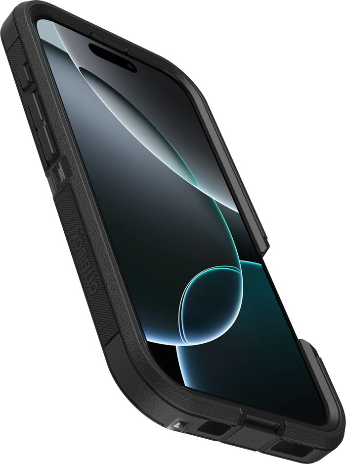 OtterBox Defender XT iPhone 16 Pro Back Cover with MagSafe Magnet Transparent Black Belt bottom