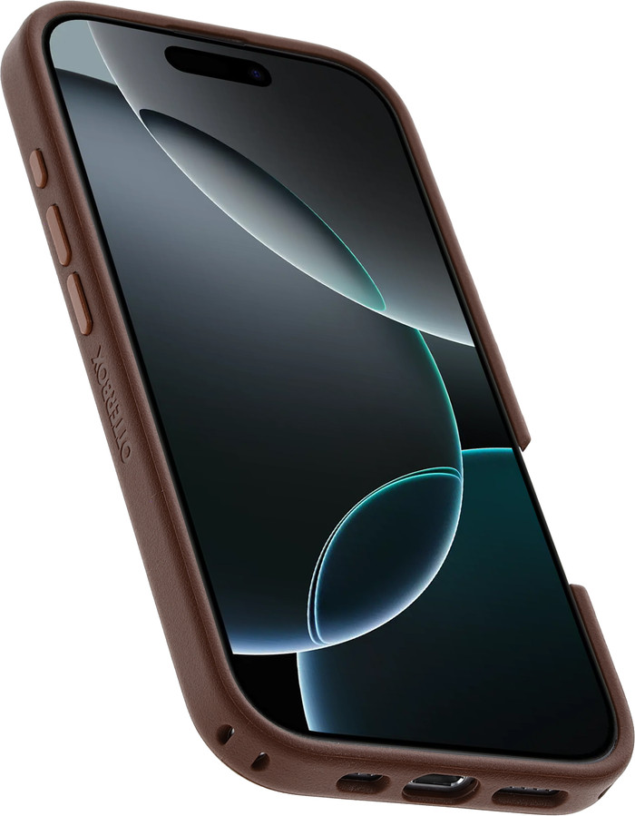 Otterbox Symmetry Apple iPhone 16 Pro Back Cover met MagSafe Magneet Bruin achterkant