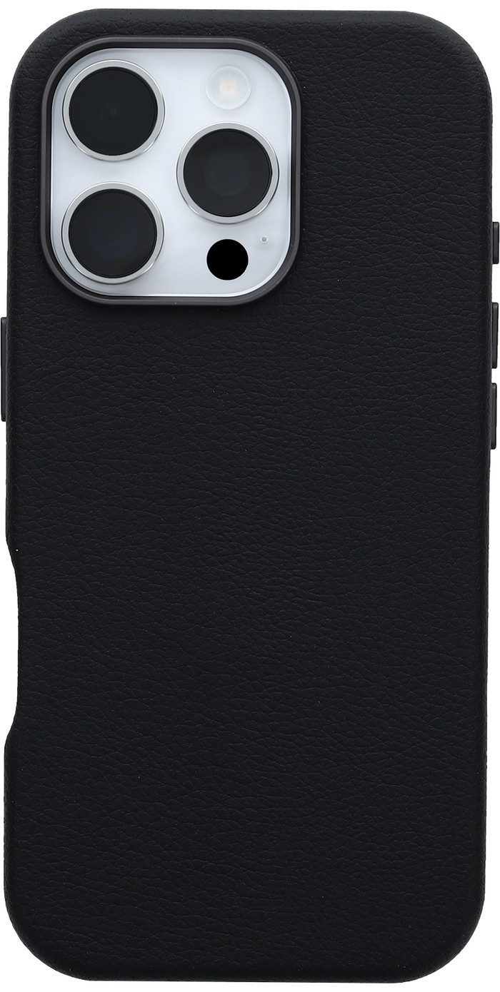 Otterbox Symmetry Apple iPhone 16 Back Cover avec Aimant MagSafe Cuir Noir Main Image