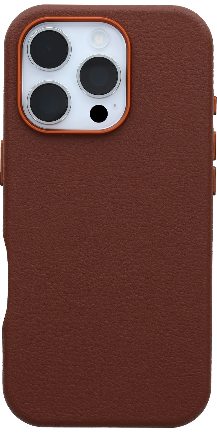 Otterbox Symmetry Apple iPhone 16 Pro Back Cover met MagSafe Magneet Leer Bruin Main Image