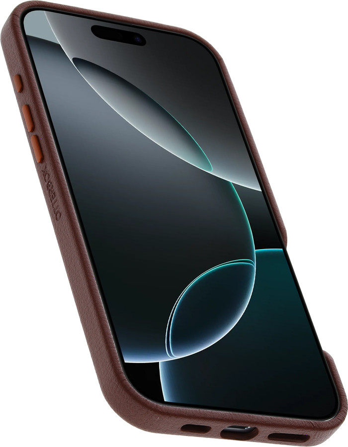 Otterbox Symmetry Apple iPhone 16 Pro Max Back Cover avec Aimant MagSafe Cuir Brun arrière