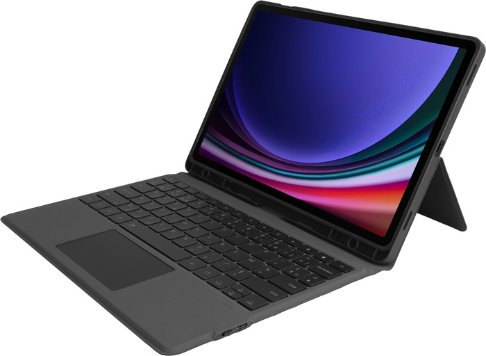 Samsung Galaxy Tab S10 Plus 12.4 inches 256GB WiFi Gray + BlueBuilt Keyboard Cover AZERTY right side