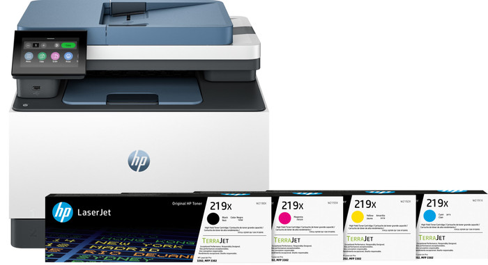 HP Color LaserJet 3302sdw + 1 set extra XL toners Main Image