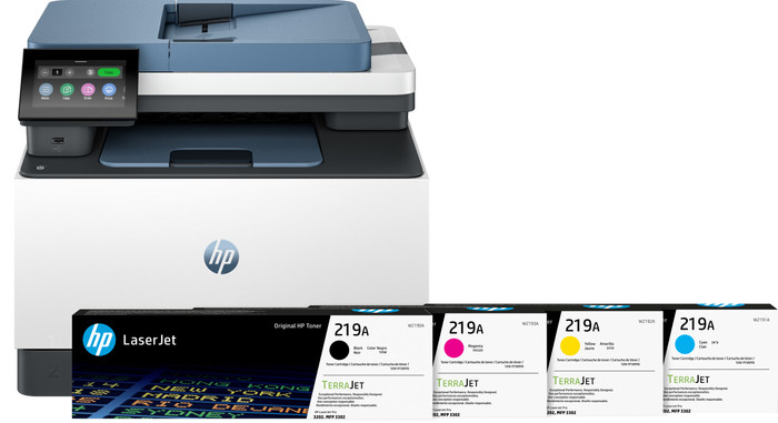 HP Color LaserJet 3302fdw + 1 Set de Toners Supplémentaires Main Image