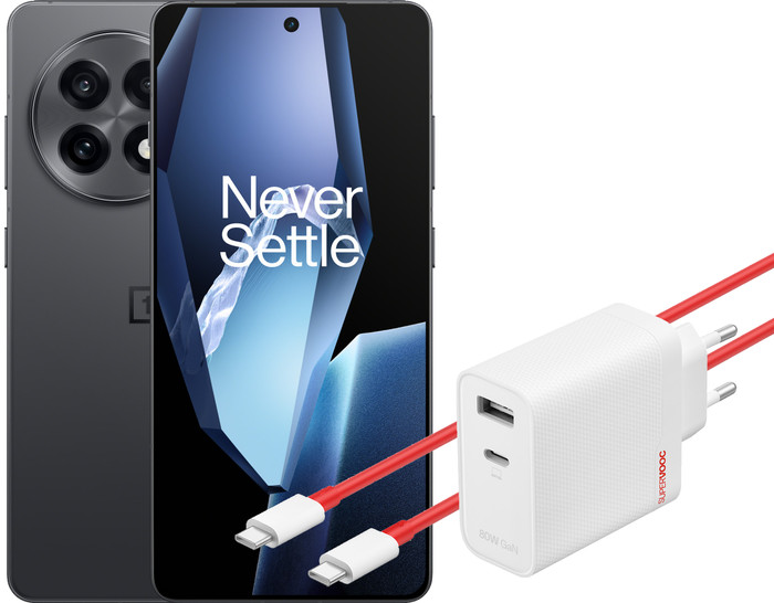 OnePlus 13R 256 Go Noir 5G + OnePlus Chargeur SuperVOOC 80 W avec 2 Ports Main Image