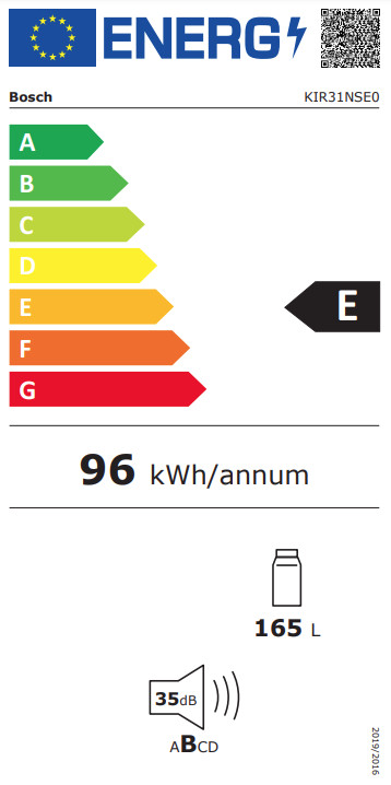 Bosch KIR31NSE0 classe énergétique