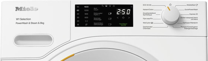 Miele WSC 383 WCS + Miele TSA 523 WP détail