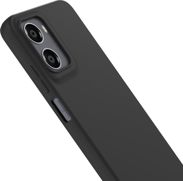 Just in Case Soft Design Motorola Moto E15 Back Cover Zwart onderkant