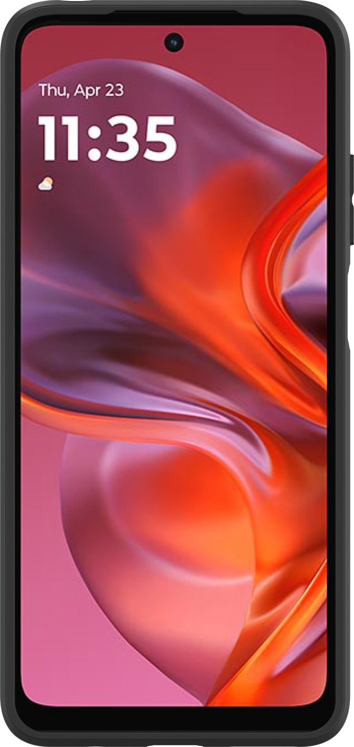 Just in Case Soft Design Motorola Moto E15 Back Cover Zwart voorkant