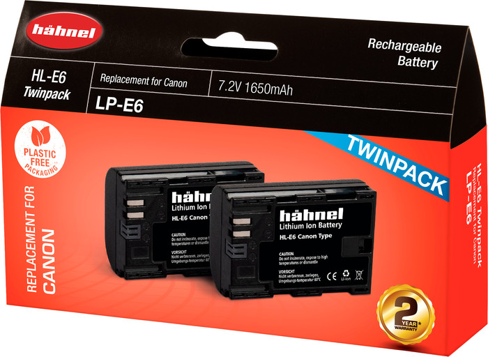 Hähnel HL-E6n (2x) packaging