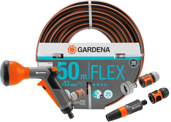 Gardena Comfort FLEX 50 m Pack Pistolet d'Arrosage Classic Main Image