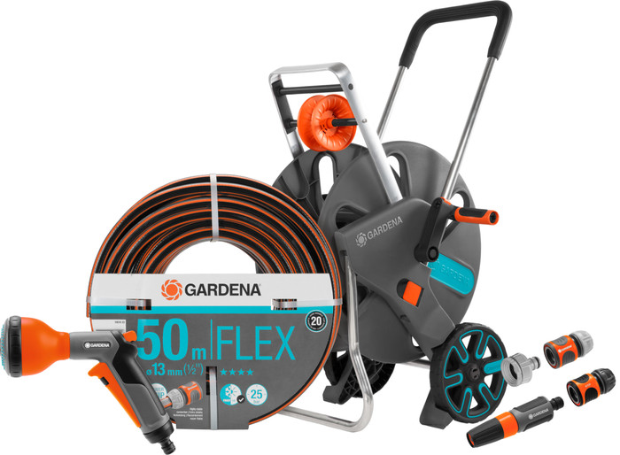 Gardena Comfort FLEX 50 m CleverRoll L Pack Pistolet d'Arrosage Classic Main Image