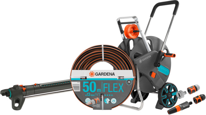 Gardena Comfort FLEX 50 m  CleverRoll L Pack Pistolet d'Arrosage Large Main Image
