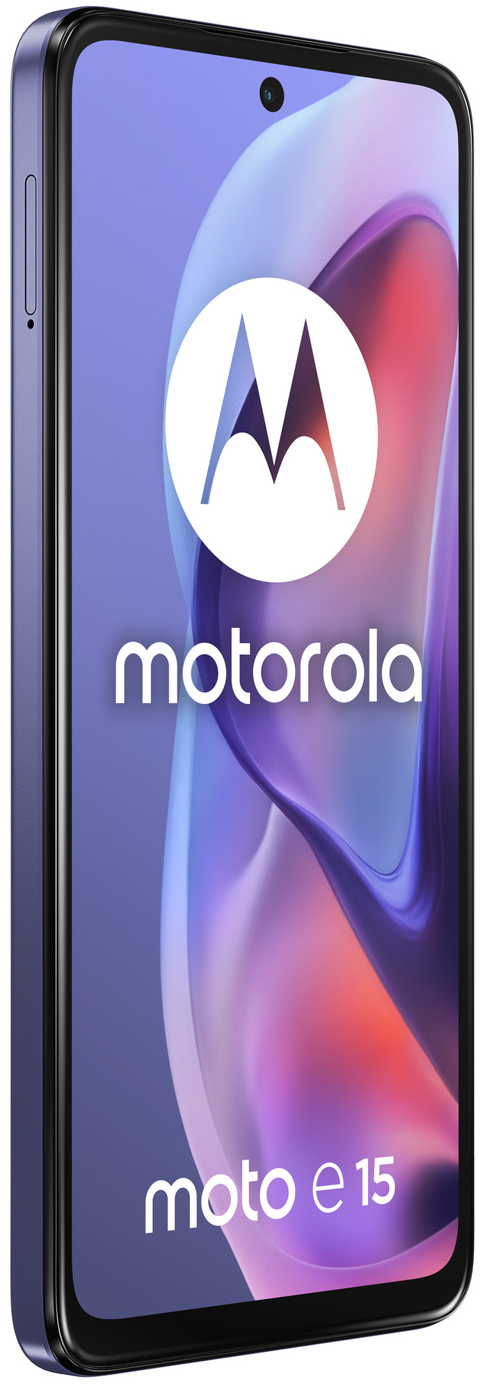 Motorola Moto E15 64GB Purple 4G left side