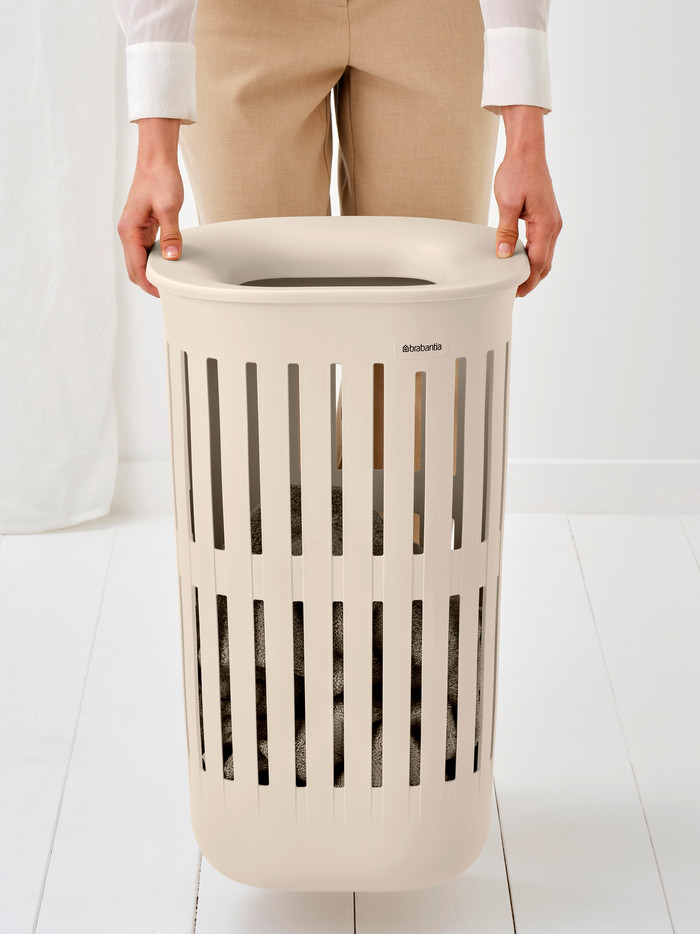 Brabantia Collect-It Wasmand 55 liter - Set van 2 -  Beige product in gebruik