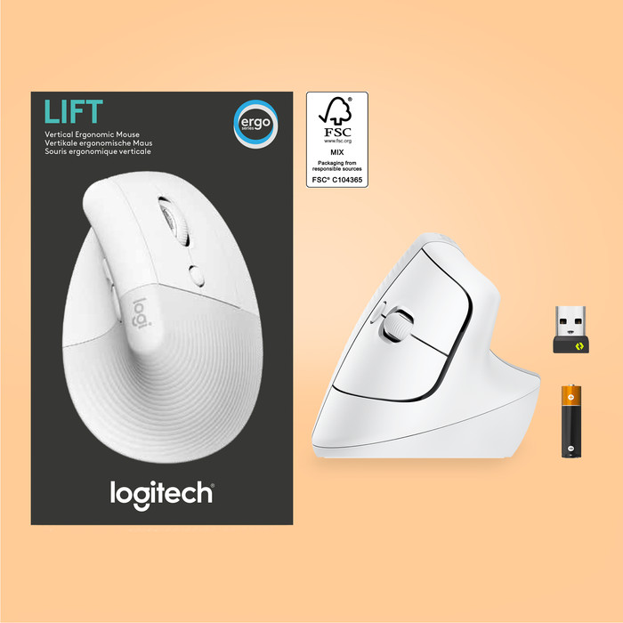Logitech Lift Souris Ergonomique Verticale Blanc visuel fournisseur