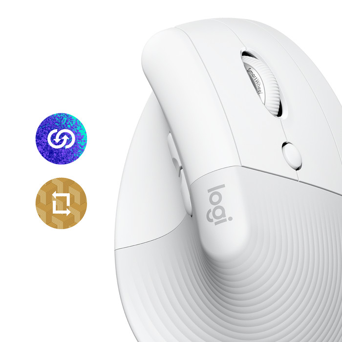 Logitech Lift Vertical Ergonomic Mouse Pink detail