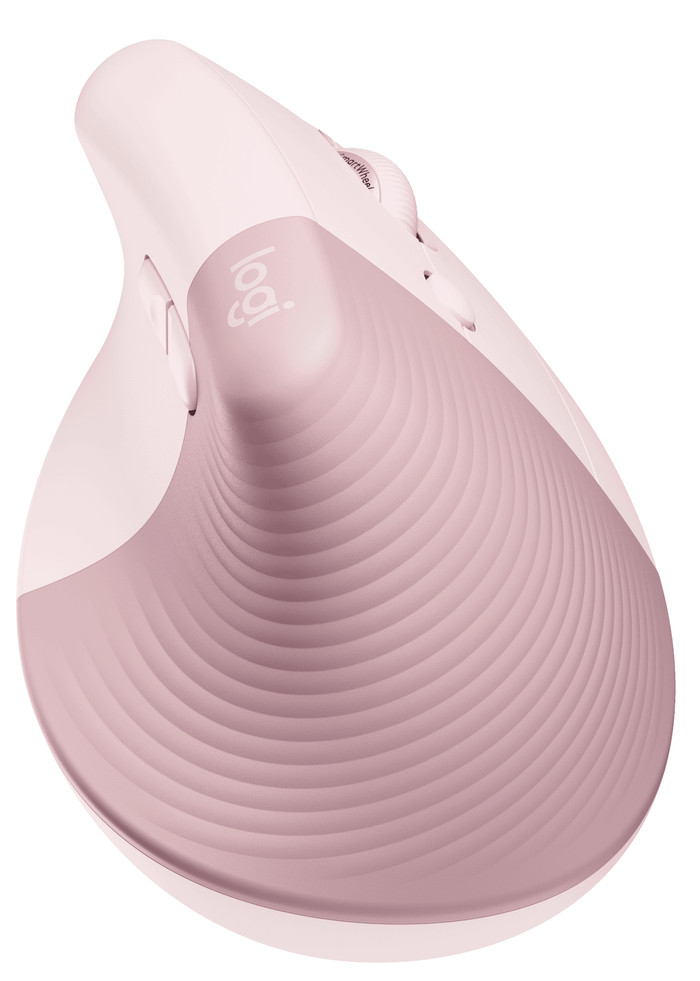 Logitech Lift Vertical Ergonomic Mouse Pink back