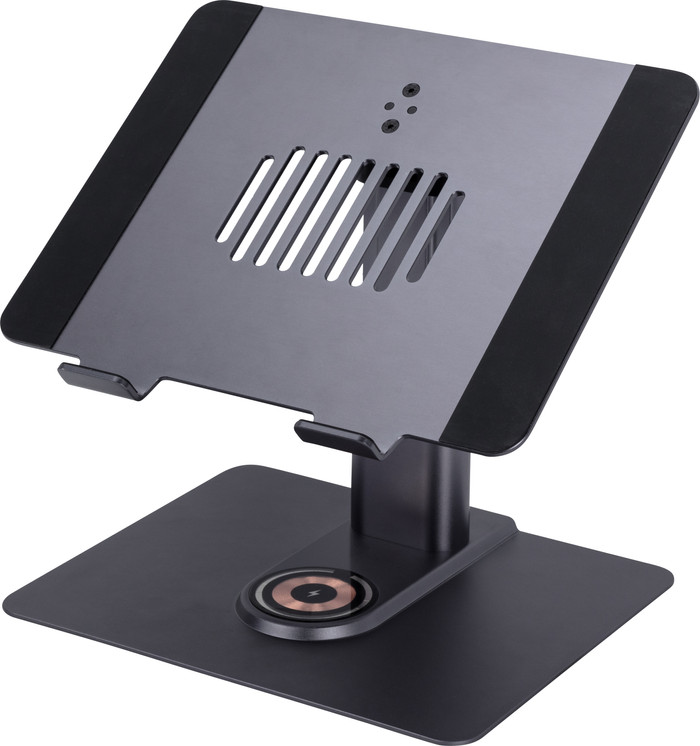 BlueBuilt Verstelbare Laptopstandaard met Draadloze Oplader 10 - 17 Inch rechterkant