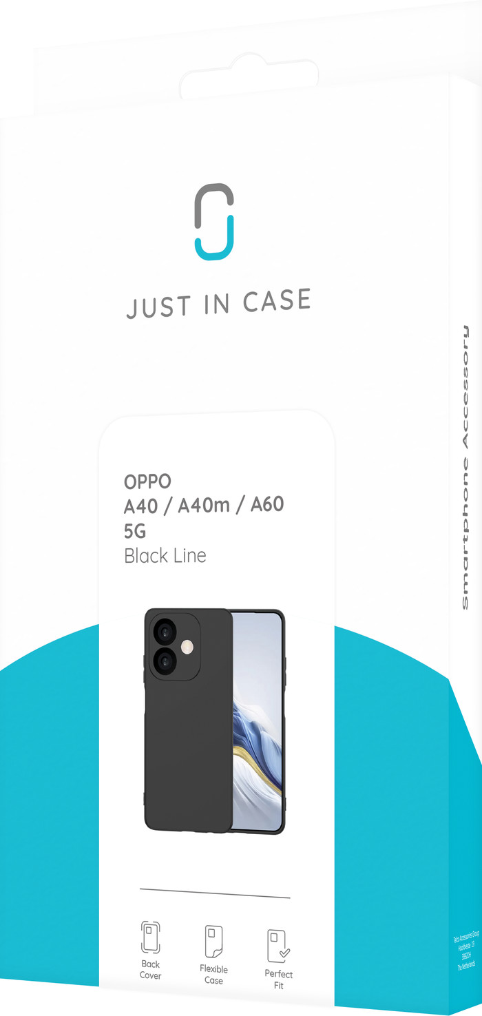 Just in Case Soft Design OPPO A40/A40m/A60 5G Back Cover Black packaging