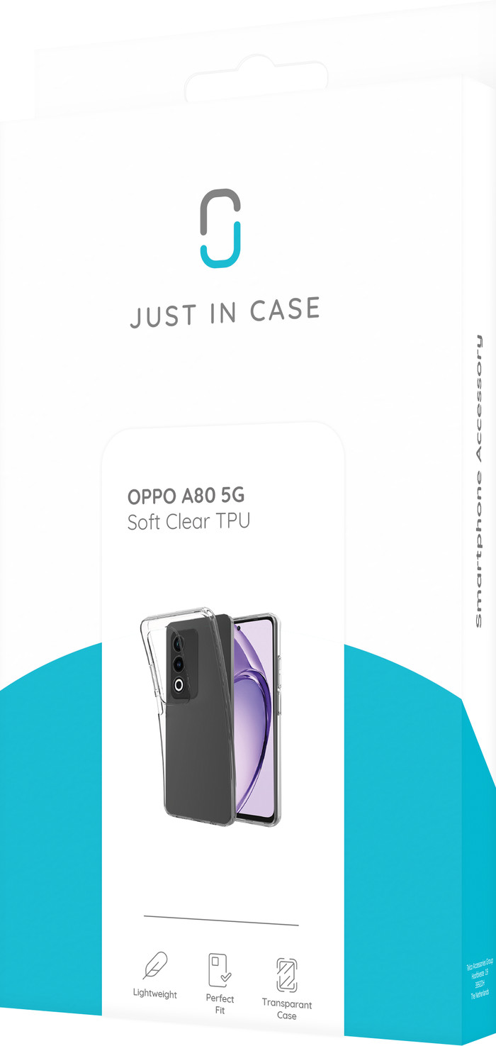 Just in Case Soft Design Oppo A80 5G Back Cover Transparent emballage