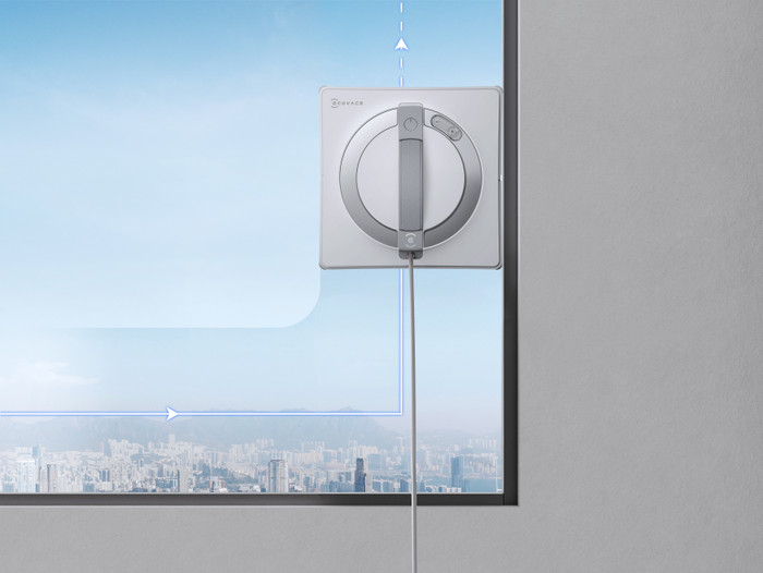 ECOVACS WINBOT W2 PRO OMNI product in use