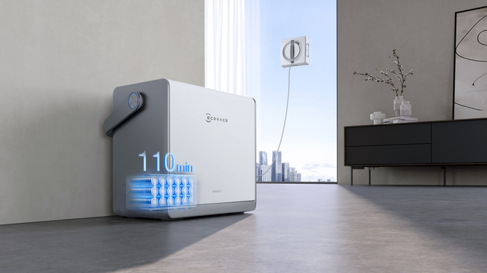 ECOVACS WINBOT W2 PRO OMNI product in use