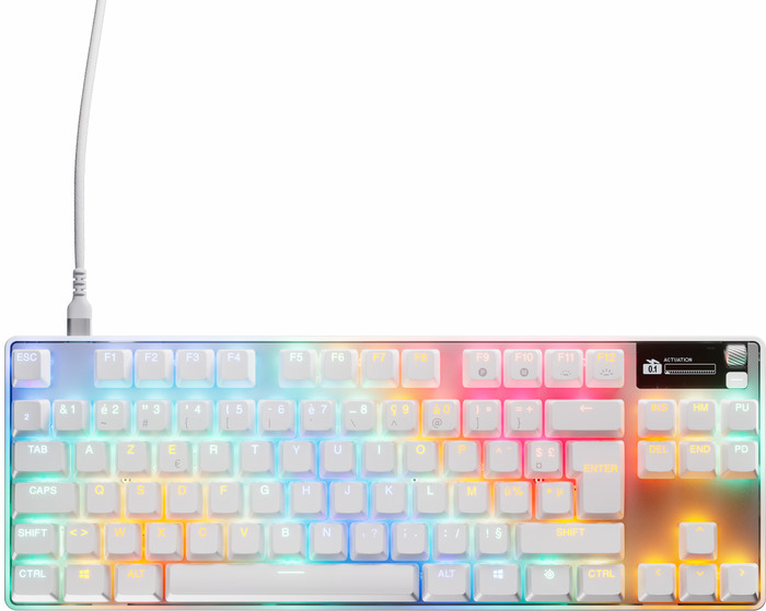 SteelSeries Apex Pro TKL Gen 3 Clavier Gamer AZERTY Blanc Main Image